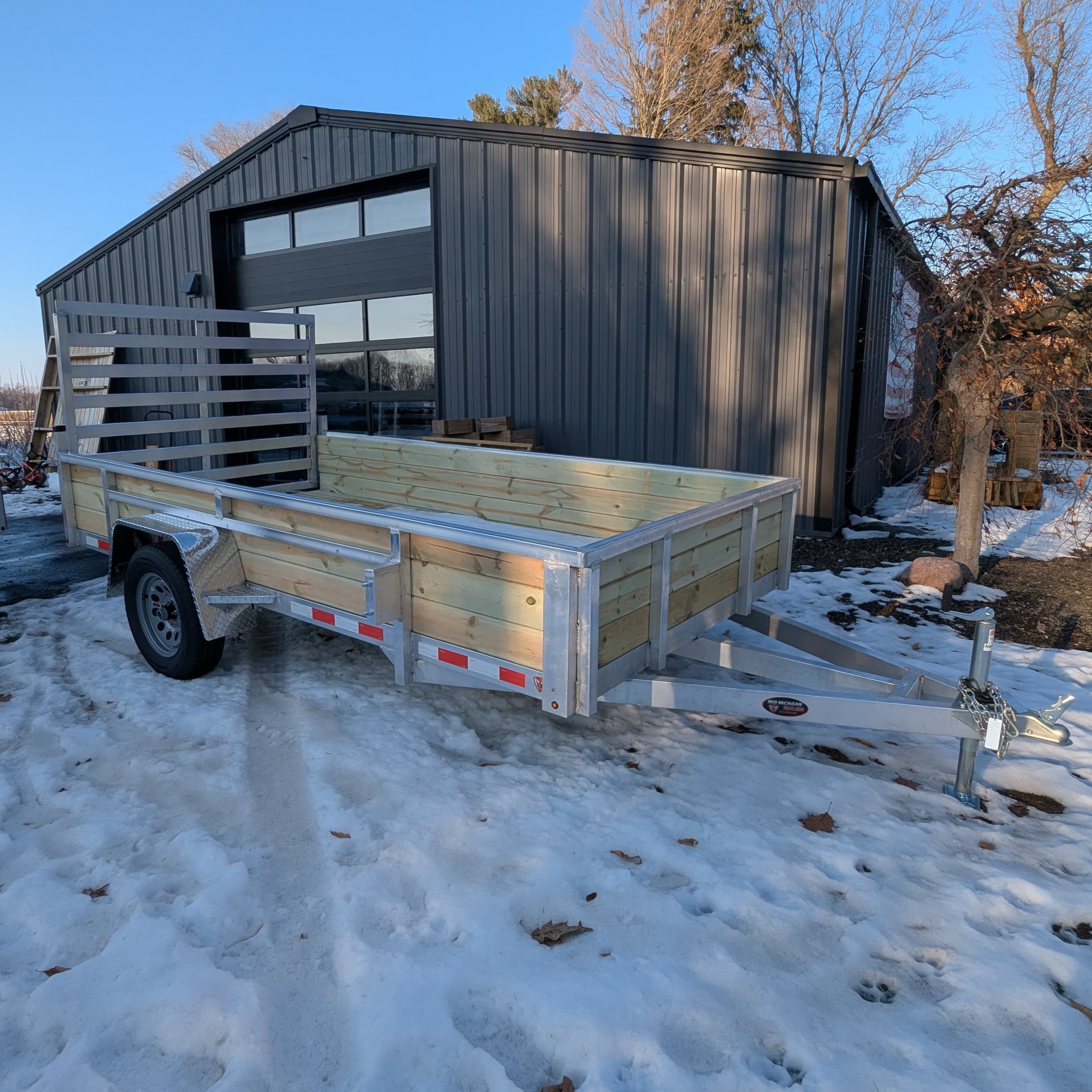 #944532 - 5x8 SA - Wood Side Aluminum Utility Trailer